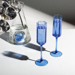 Wave Flute Set of 2, Blue