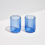 Wave Glass Set of 2, Blue