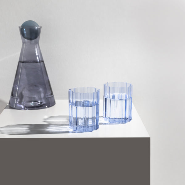 Wave Glass Set of 2, Blue