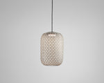 Nans 12.4" Outdoor Pendant, Beige Shade