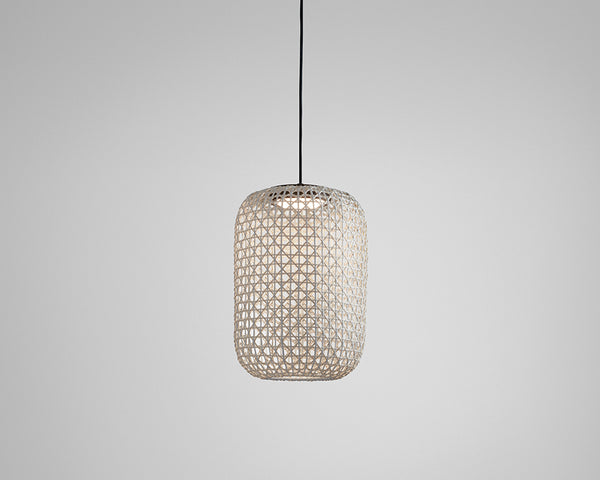 Nans 12.4" Outdoor Pendant, Beige Shade