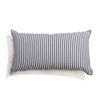 The Rectangle Indoor / Outdoor Pillow, 27.5” x 15”, Navy Stripe