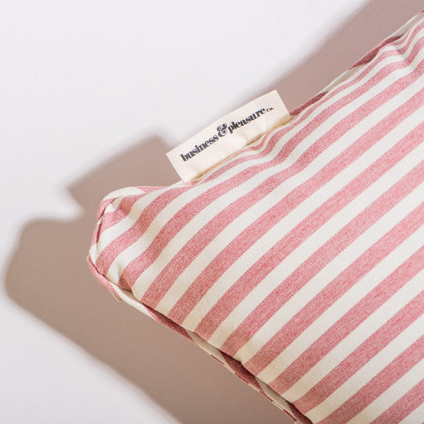 The Rectangle Throw Pillow - Lauren's Pink Stripe, 15" x 27.5"
