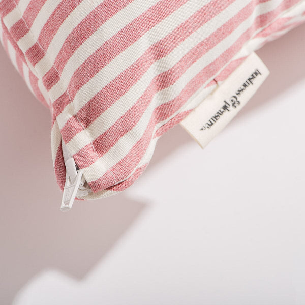 The Rectangle Throw Pillow - Lauren's Pink Stripe, 15" x 27.5"