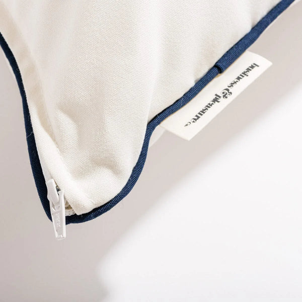 The Euro Throw Pillow - Rivie White