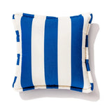 The Small Square Throw Pillow - Crew Mediterranean Blue Stripe, 18" x 18"