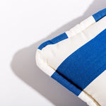The Small Square Throw Pillow - Crew Mediterranean Blue Stripe, 18" x 18"