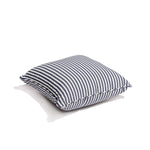 The Small Square Indoor / Outdoor Pillow, 18" x 18", Navy Stripe