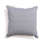 The Small Square Indoor / Outdoor Pillow, 18" x 18", Navy Stripe