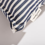 The Small Square Indoor / Outdoor Pillow, 18" x 18", Navy Stripe