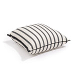 The Small Square Indoor / Outdoor Pillow, 18" x 18", Monaco Stripe Black