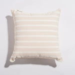 The Small Square Indoor / Outdoor Pillow, 18" x 18", Monaco Natural Stripe