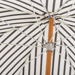 Premium Beach Umbrella, Monaco Black Stripe