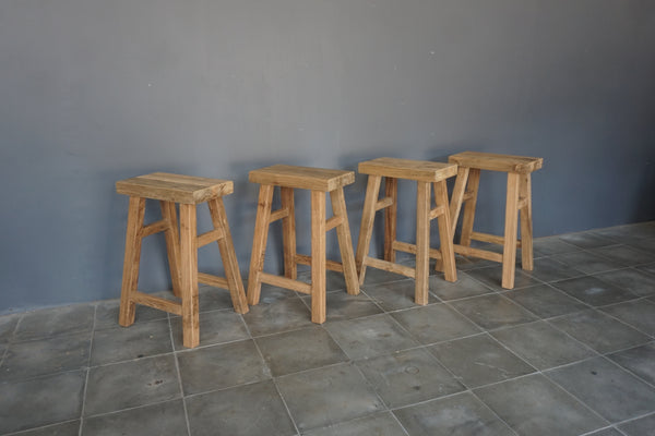 Reclaimed Teak Rectangular Counter Stool