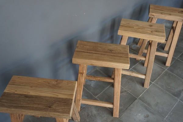 Reclaimed Teak Rectangular Counter Stool