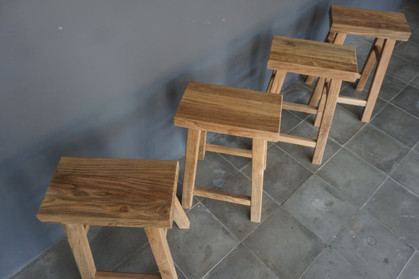 Reclaimed Teak Rectangular Counter Stool