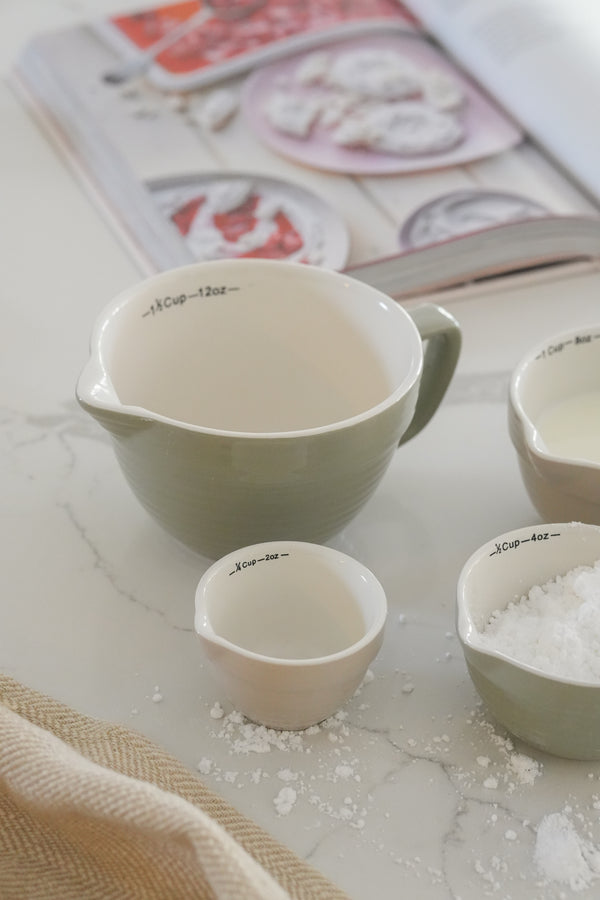Batter Bowl Measuring Cups, Set of 4, Gray