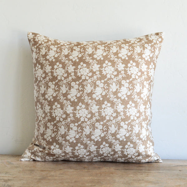 Mia Pillow, Bleached Oak, 22" x 22"