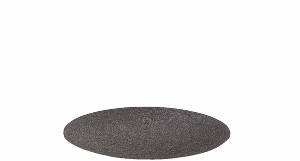 Braid Round Rug, Charcoal