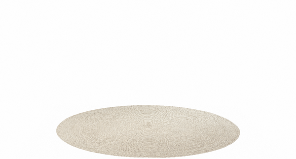 Braid Round Rug, Chalk