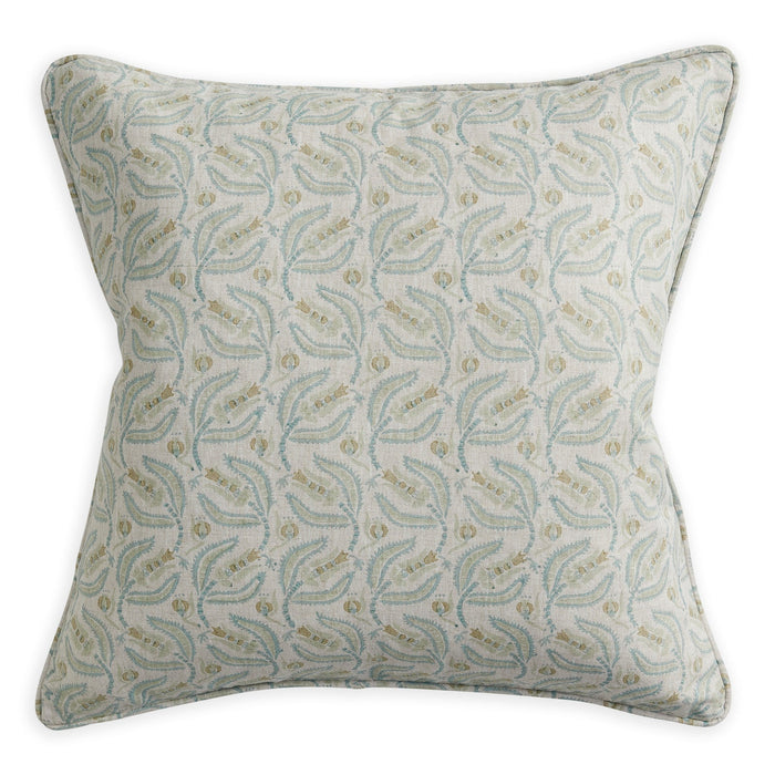 Broccato Cenote Linen Cushion, 20" x 20"