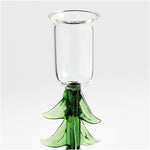 Borosilicate Glass Christmas Tree Taper Candle Holder, 2 Sizes, Sold Separately