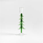 Borosilicate Glass Christmas Tree Taper Candle Holder, 2 Sizes, Sold Separately