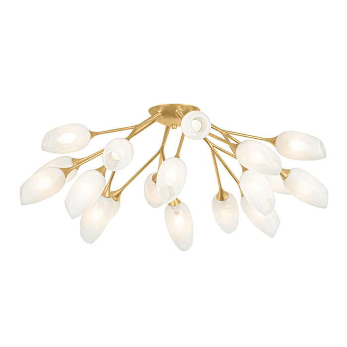 Aldean Semi Flush Mount - Vintage Gold Leaf, 40"Dia