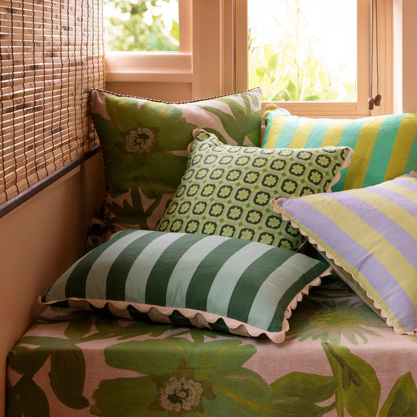 Bold Stripe Verde, 24” x 16”