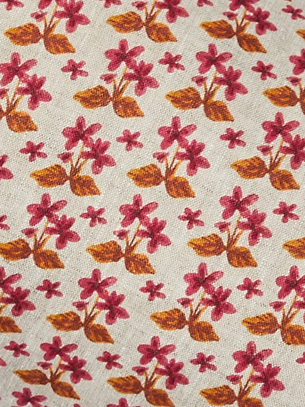 Petit Madeline Pink Linen Bolster, 24"W