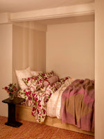Petit Madeline Pink Linen Bolster, 24"W