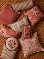 Petit Madeline Pink Linen Bolster, 24"W