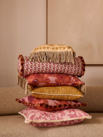 Petit Madeline Pink Linen Bolster, 24"W