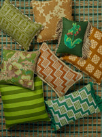 Martine Olive Lumbar Pillow, 16" x 24"