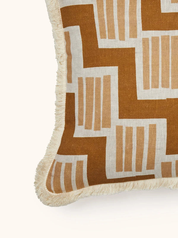 Rosemary Tan Lumbar Pillow, 16" x 24"