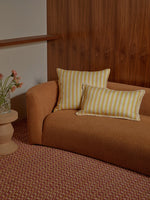 Garden Stripe Yellow Lumbar Pillow, 16" x 24"