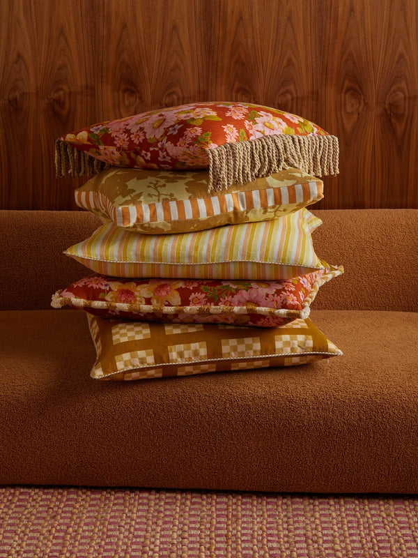 Lattice Wheat Pillow, 24" x 24"