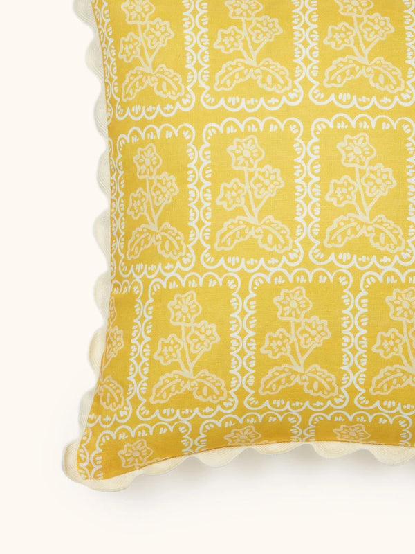 Martine Yellow Pillow, 20" x 20"
