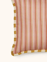 Garden Stripe Pink Pillow, 24" x 24"