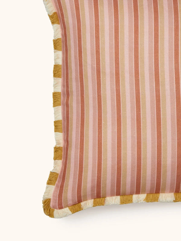 Garden Stripe Pink Pillow, 24" x 24"