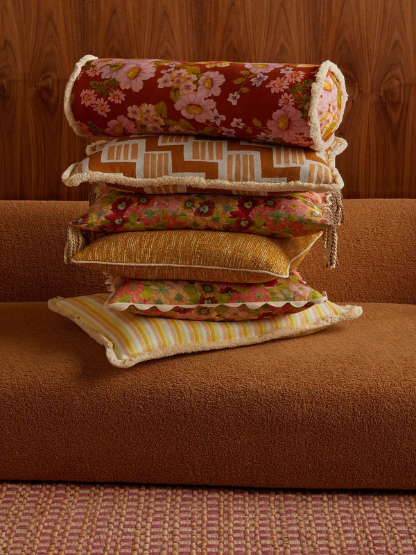 Rosemary Tan Lumbar Pillow, 16" x 24"