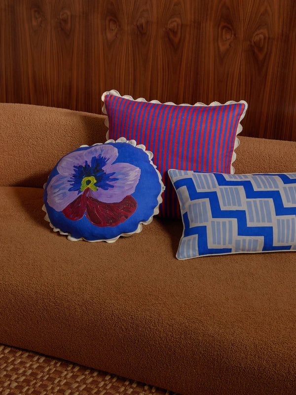 Rosemary Blue Lumbar Pillow, 16" x 24"