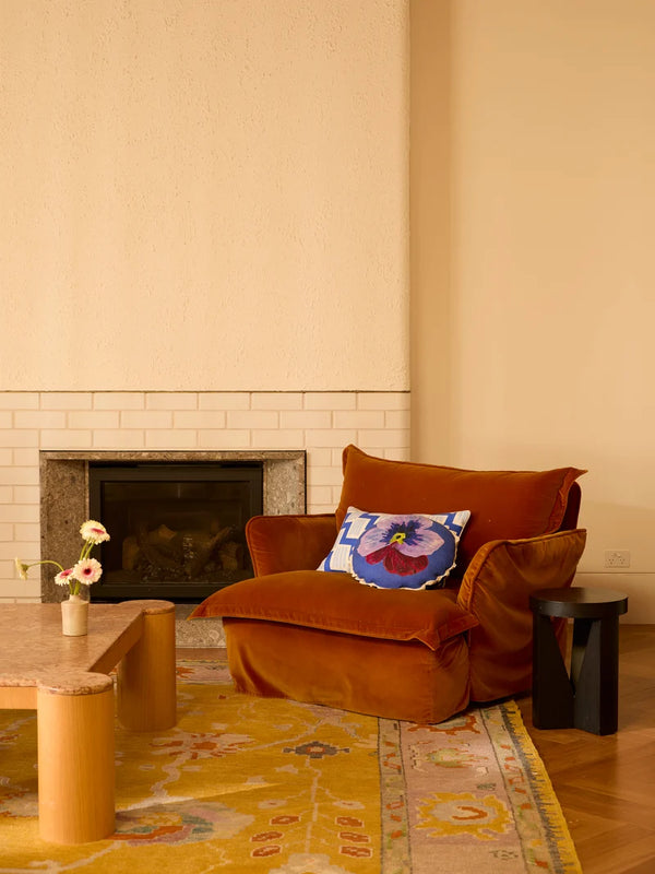 Rosemary Blue Lumbar Pillow, 16" x 24"