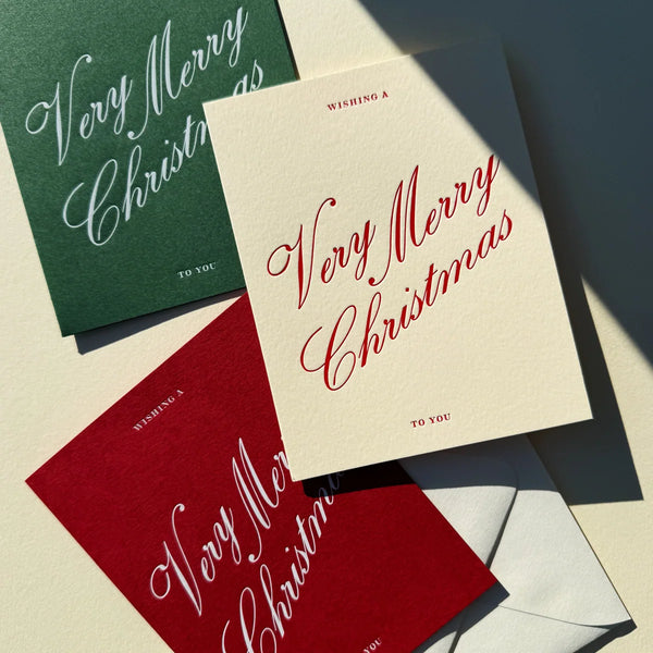 Very Merry Christmas Greeting Card - Forest