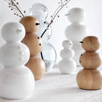 Wooden Snowman Holiday Decoration, 2 Sizes, Sold Separately