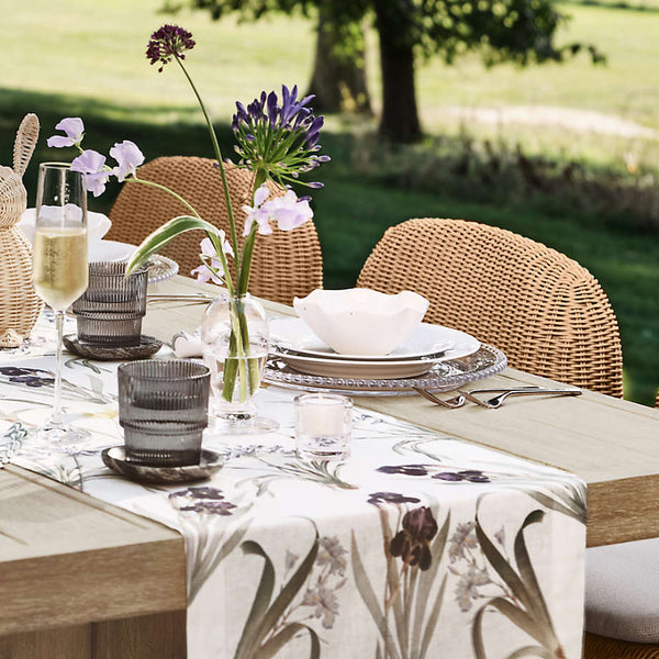 Spring Floral Printed 120" Linen Table Runner