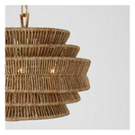 Antigua Drum 22" Chandelier - Antique Burnished Brass & Natural Abaca, Small