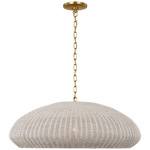 Kokomo 32" Wide Pendant, Antique Burnished Brass/Chalk Wicker