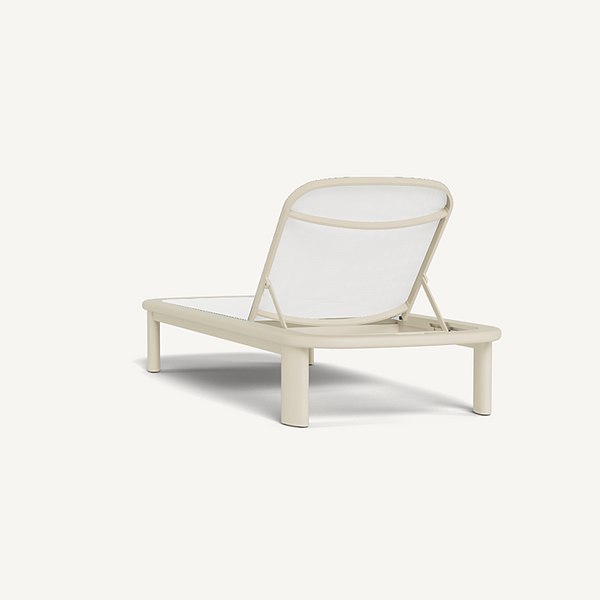 Chloe Chaise - Aluminum Bone/Batyline White