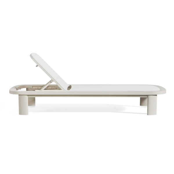 Chloe Chaise - Aluminum Bone/Batyline White